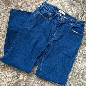 Abercrombie & Fitch Indigo Curve Love Relaxed Jeans